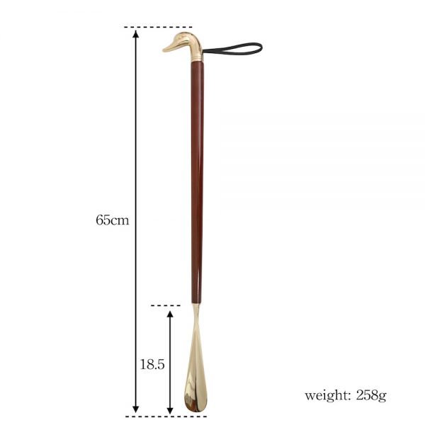 65cm實木金屬鞋拔