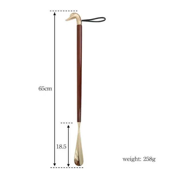 65cm實木金屬鞋拔