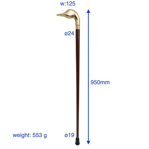 黃銅大呆鵝手柄木手杖